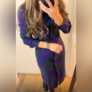 NWT Burberry Check Wool Shirtdress - Current Season - Size 6  70% off!